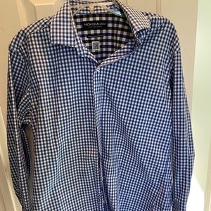 Blue Checkered Long Sleeve Button Down